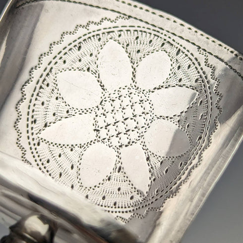 1809 British Antique Sterling Silver Shovel Tea Caddy Spoon Georgian